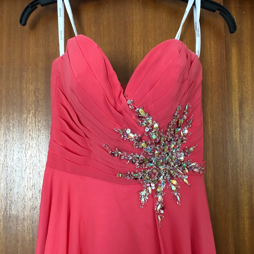 Pink prom dress! Worn once, size 0. A line dress.